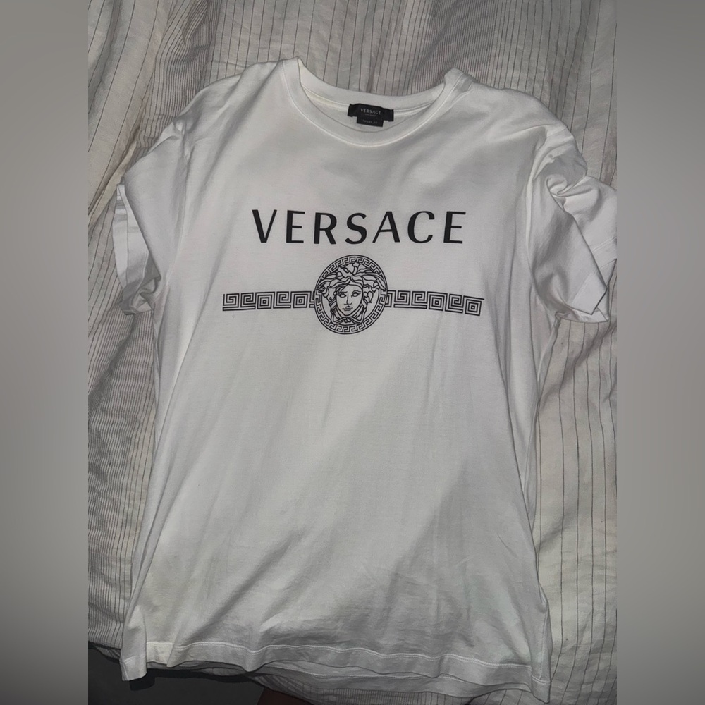 Versace White Graphic Tee Men’s Italian Large